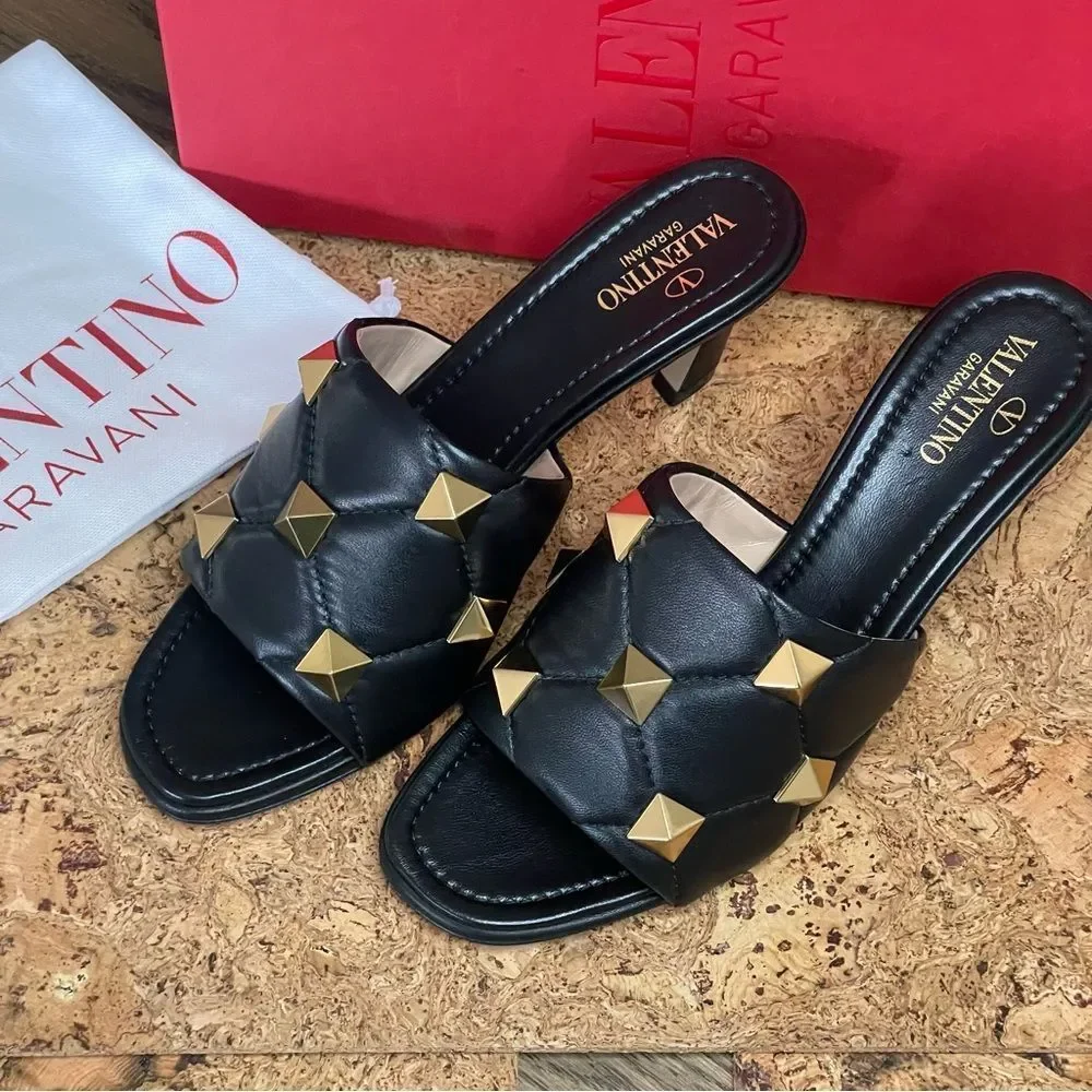SOLD!!!!VALENTINO GARAVANI Slide Sandal EU 38.5 FREE AUTHENTIC - Picture 7 of 16